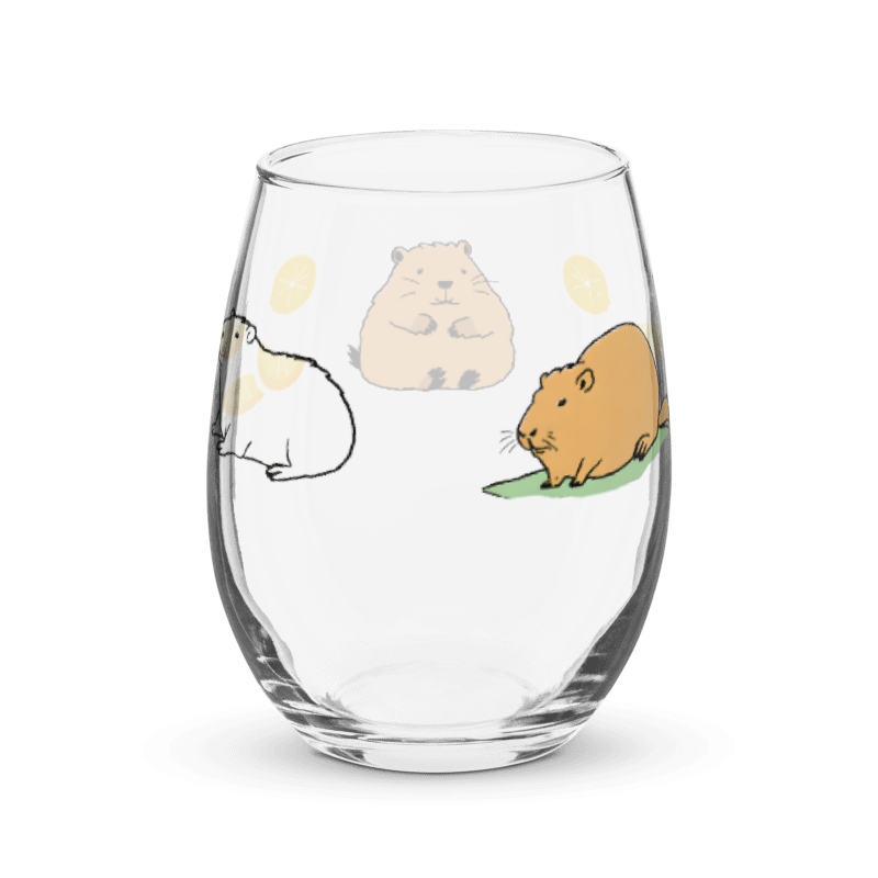 Relaxed capybaras glass tumbler
