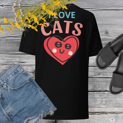 Unisex t-shirt for cat lovers.