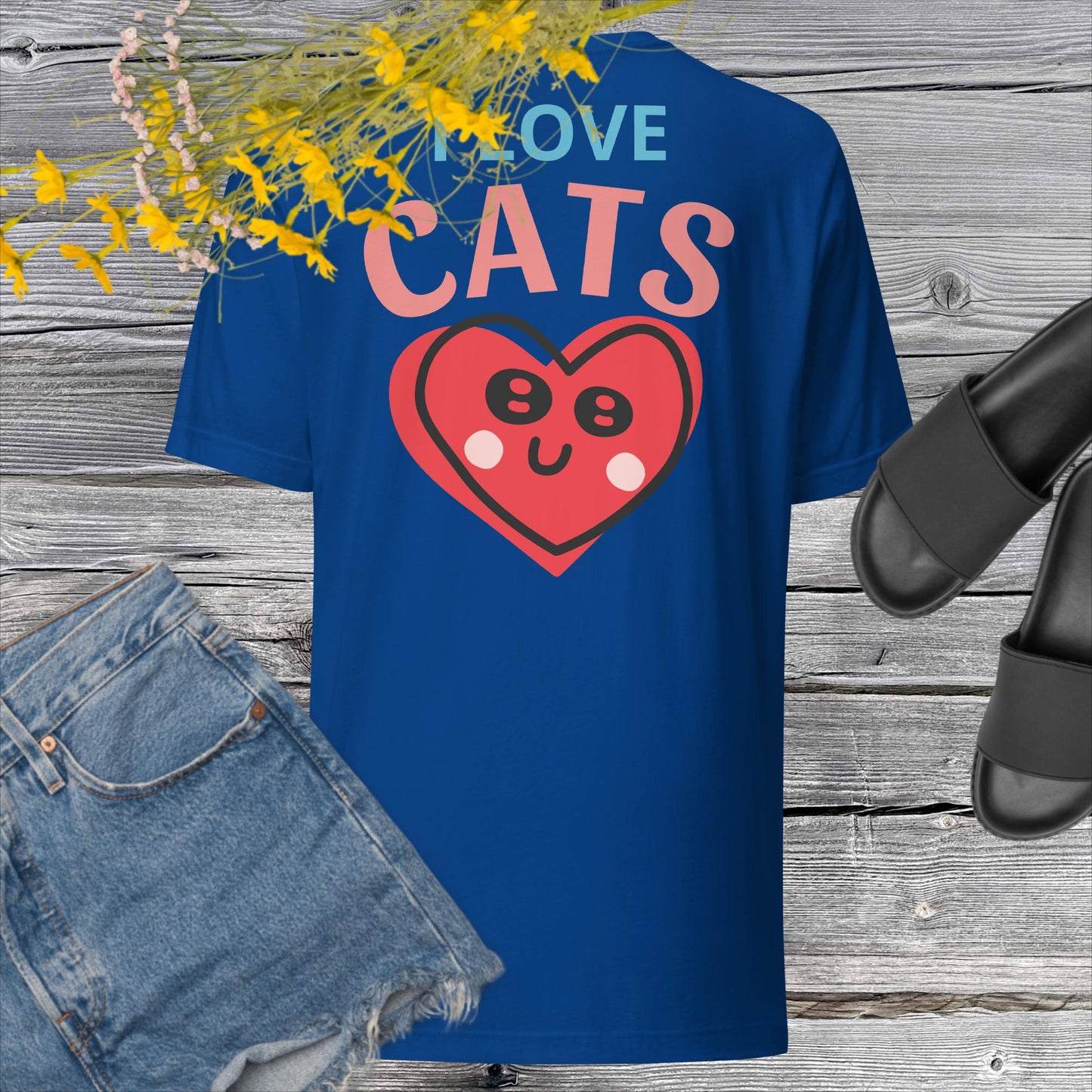Unisex t-shirt for cat lovers.