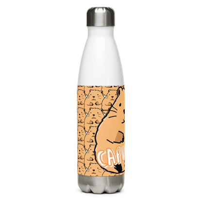 Giant capybara in stainless steel water bottle